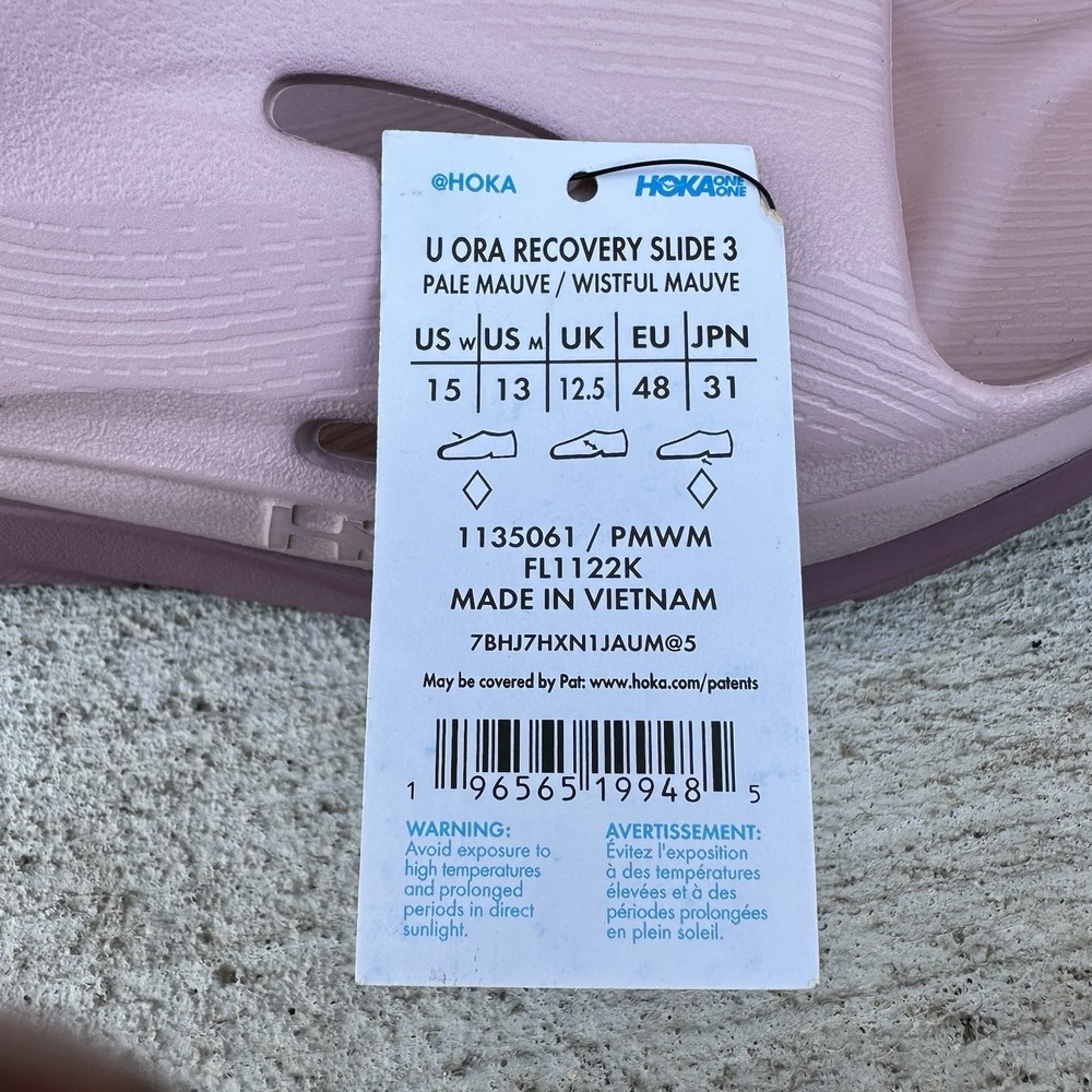 NEW HOKA Ora‎ Recovery Slide 3 Mens Size 13 Pink Mauve Slides Sandals 1135061 - Picture 5 of 5